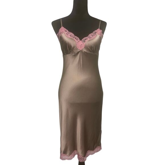 NWT - Gold Hawk Razer Silk Slip Dress - Picture 2 of 6